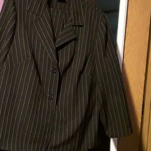 Black pinned stripe suit